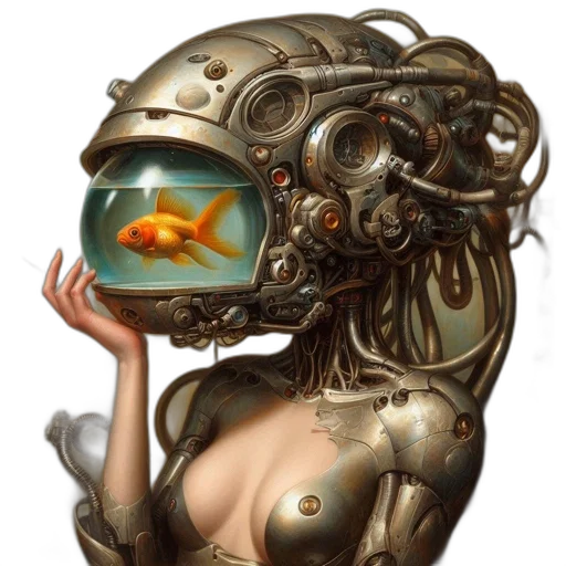 robot, mask, jewelry, creature transparent PNG cut-out