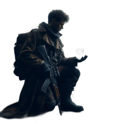 weapon, jacket, sword, staff transparent PNG cut-out