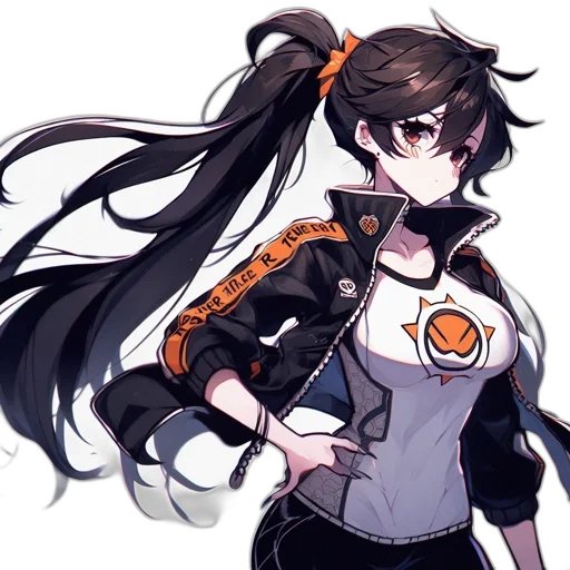 jacket, staff, weapon, robot transparent PNG cut-out