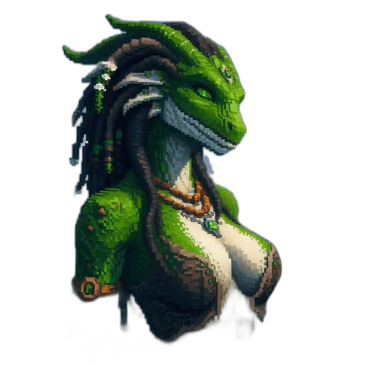 dragon, creature, staff, animal transparent PNG cut-out