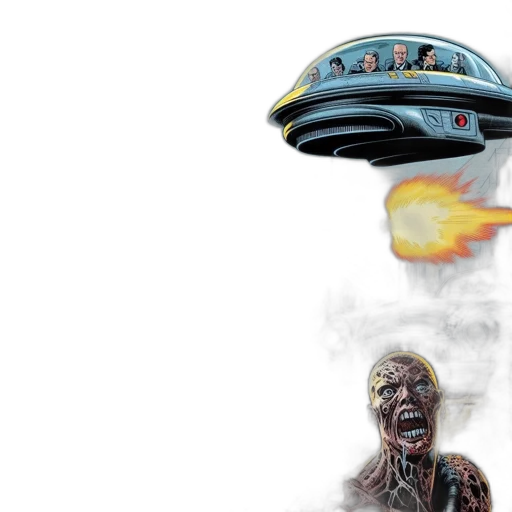 concept art, comic book art, outer space, humanoid transparent PNG cut-out