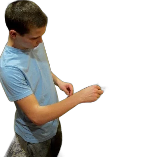 staff, man, blue, shirt transparent PNG cut-out