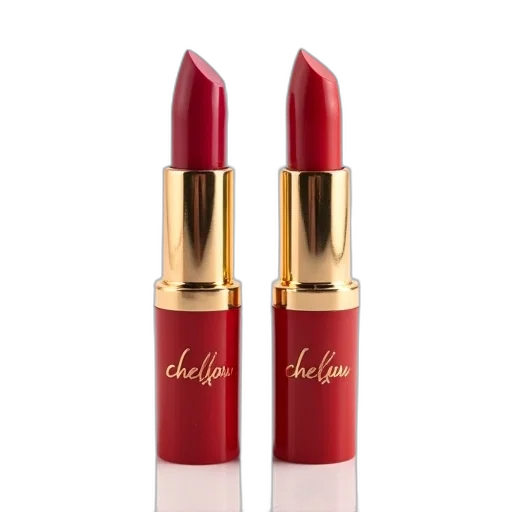 red, two, identical, lipsticks transparent PNG cut-out