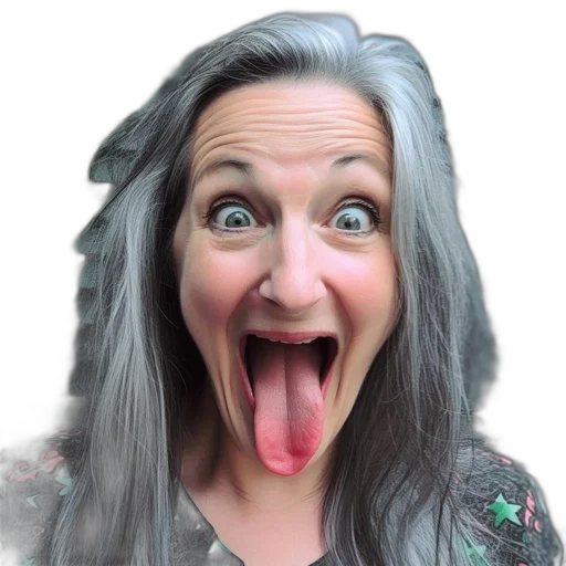 face, hair, creature, photorealistic transparent PNG cut-out