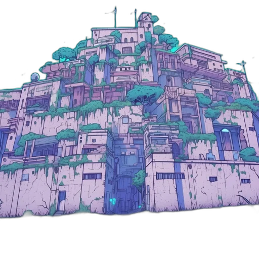 building, crown, robot, car transparent PNG cut-out