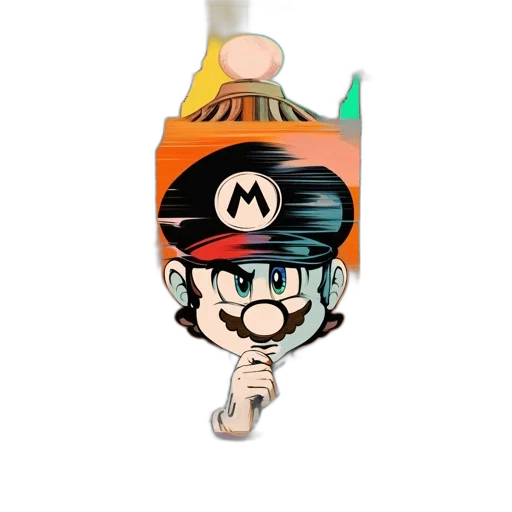bottle, hat, mask, staff transparent PNG cut-out