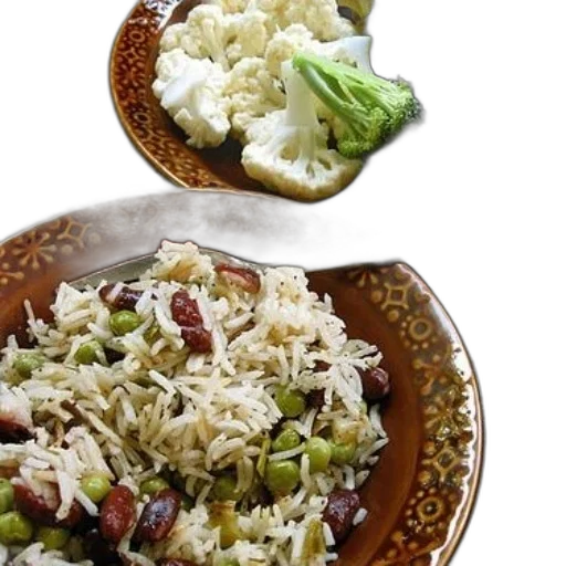 food, plate, rice, beans transparent PNG cut-out