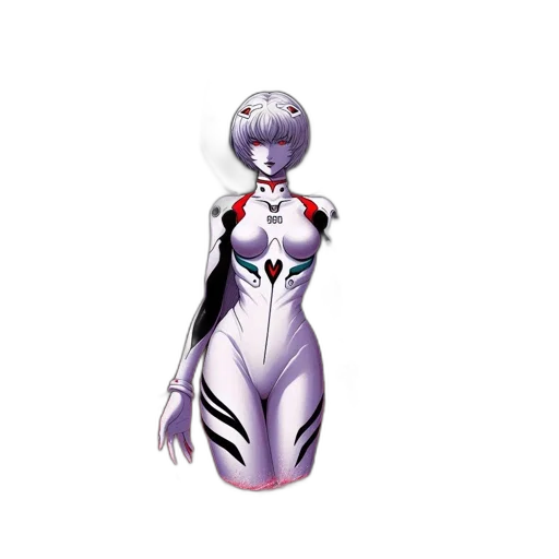 robot, dress, concept art, 3d render transparent PNG cut-out