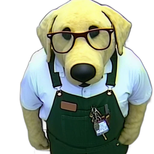 staff, animal, cartoon, 3d render transparent PNG cut-out