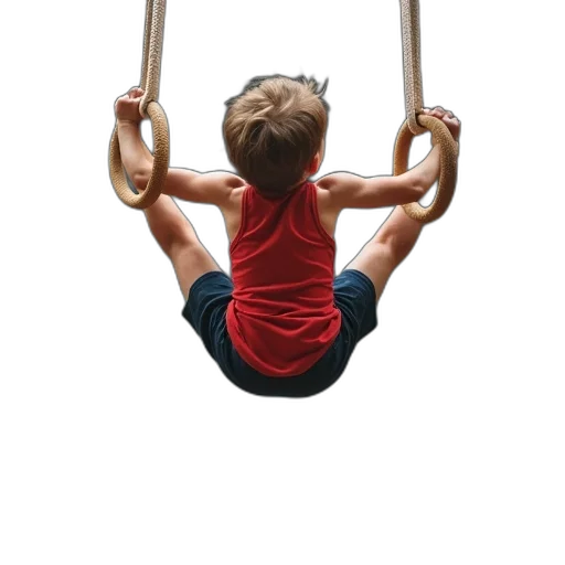 photorealistic, little, boy, gymnastics transparent PNG cut-out