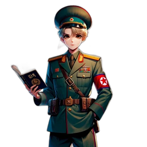 staff, weapon, hat, jacket transparent PNG cut-out