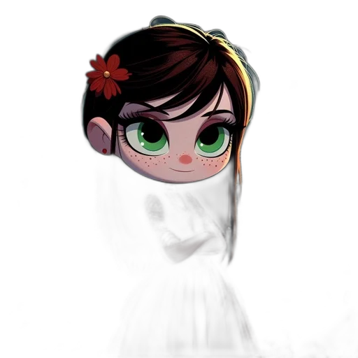 dress, crown, face, flower transparent PNG cut-out