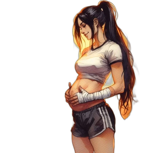 concept art, fantasy art, anime, watercolor transparent PNG cut-out