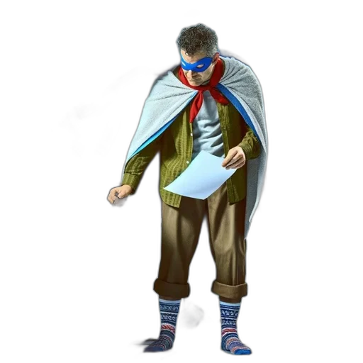 jacket, staff, mask, sword transparent PNG cut-out