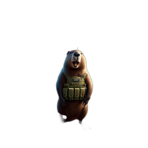 animal, creature, jacket, weapon transparent PNG cut-out