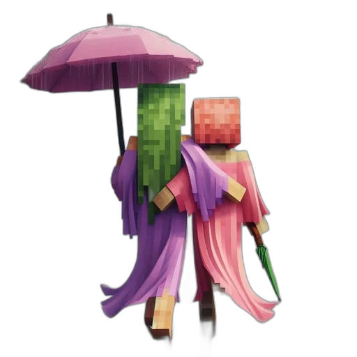 umbrella, staff, hat, dress transparent PNG cut-out