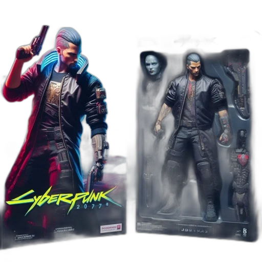 cyberpunk, concept art, comic book art, image transparent PNG cut-out