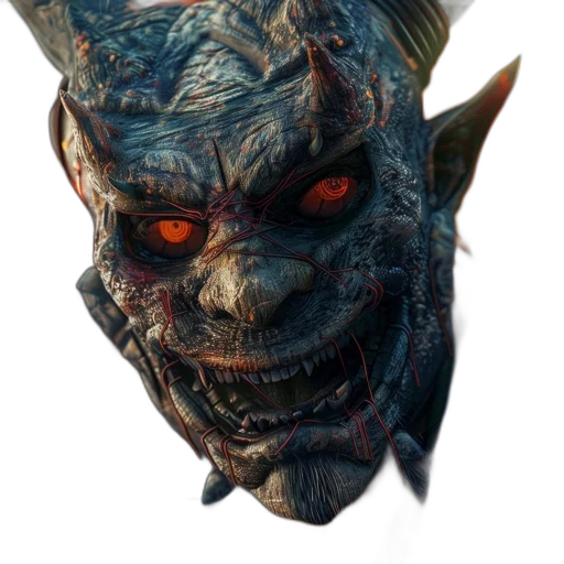 mask, face, creature, dragon transparent PNG cut-out