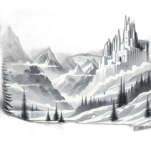 crown, dragon, building, sword transparent PNG cut-out