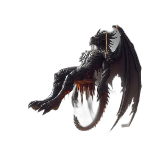 dragon, creature, animal, staff transparent PNG cut-out