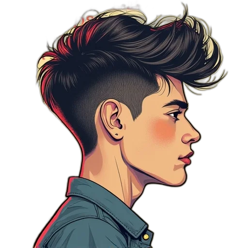 hair, jacket, face, crown transparent PNG cut-out