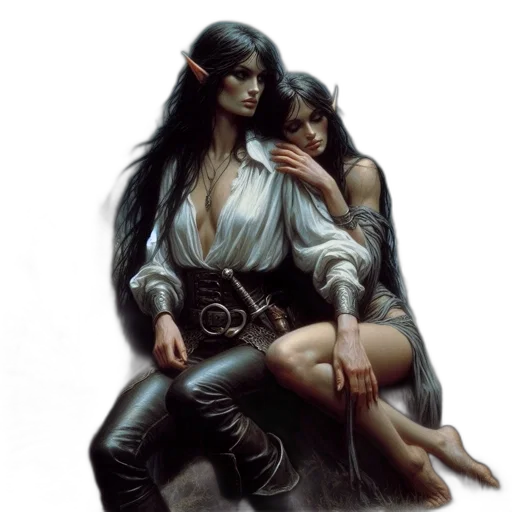 fantasy art, concept art, comic book art, photorealistic transparent PNG cut-out