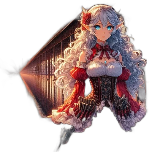 dress, staff, dragon, crown transparent PNG cut-out
