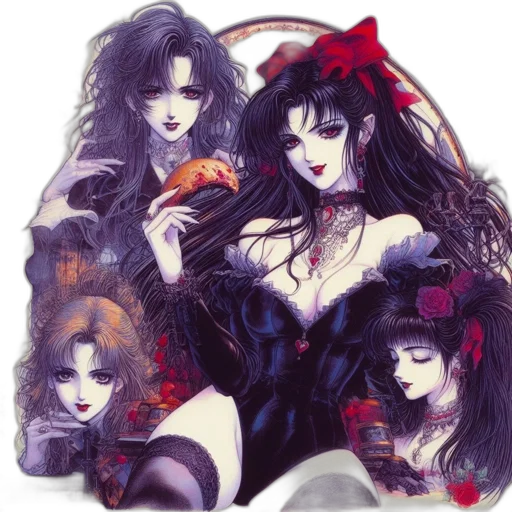 fantasy art, concept art, vaporwave, anime transparent PNG cut-out