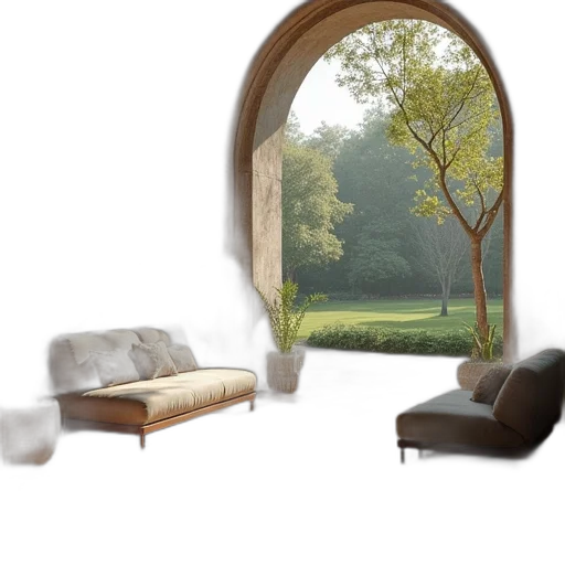 furniture, 3d render, photorealistic, concept art transparent PNG cut-out
