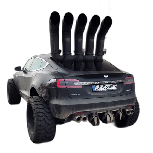car, robot, weapon, 3d render transparent PNG cut-out