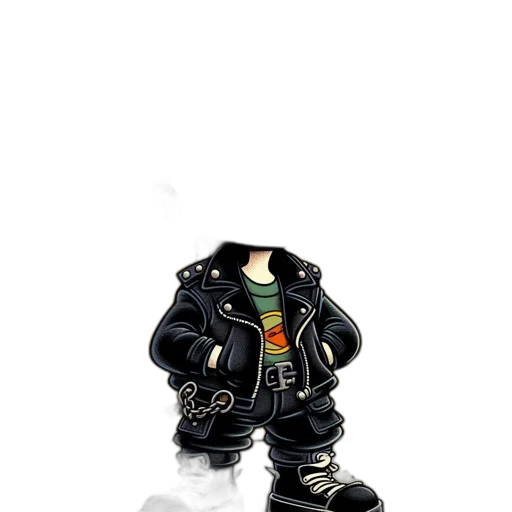jacket, robot, creature, weapon transparent PNG cut-out