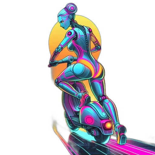 robot, weapon, sword, staff transparent PNG cut-out