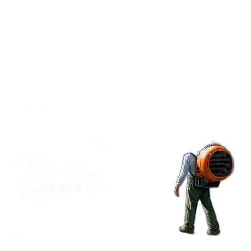 staff, robot, jacket, hat transparent PNG cut-out