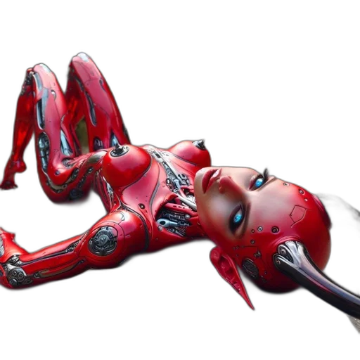 robot, mask, creature, weapon transparent PNG cut-out