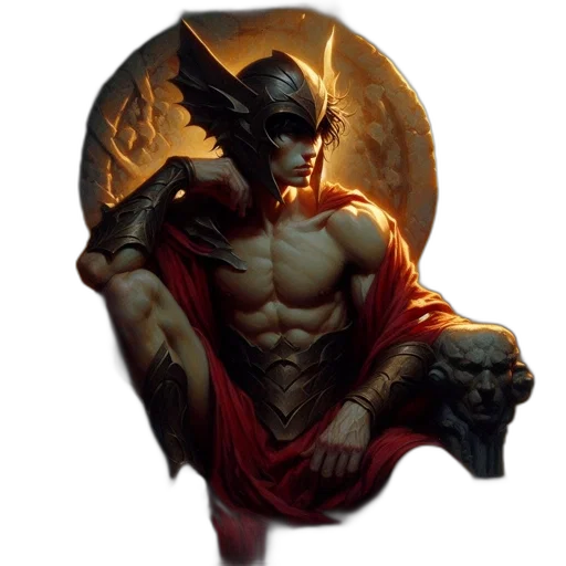 mask, fantasy art, concept art, comic book art transparent PNG cut-out