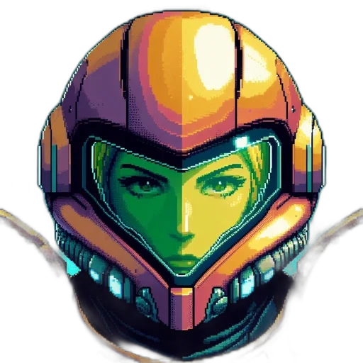 robot, face, mask, pixel art transparent PNG cut-out