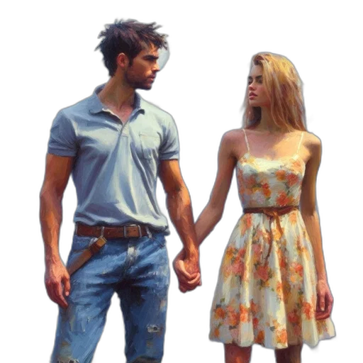 dress, concept art, photorealistic, oil painting transparent PNG cut-out