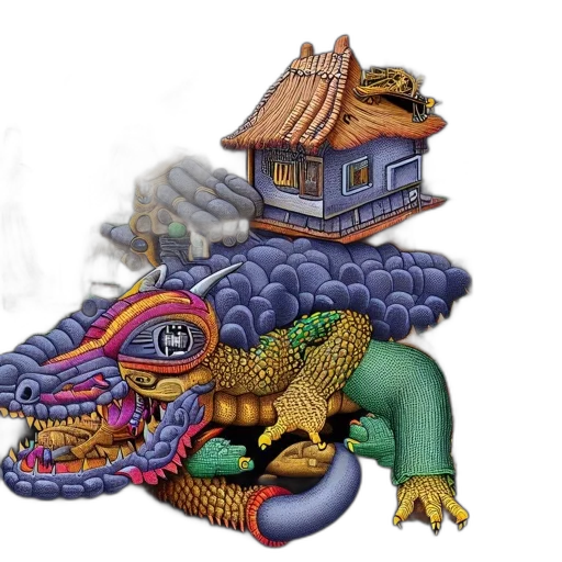 dragon, creature, concept art, 3d render transparent PNG cut-out