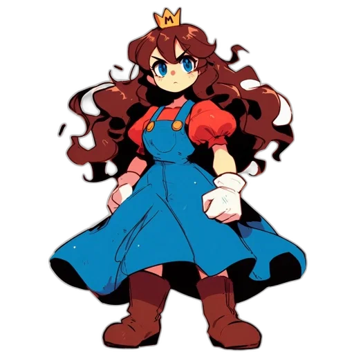 crown, dress, staff, hair transparent PNG cut-out
