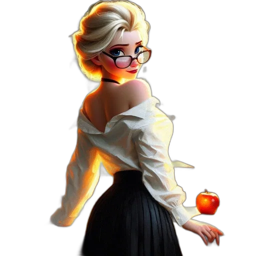 dress, staff, crown, concept art transparent PNG cut-out