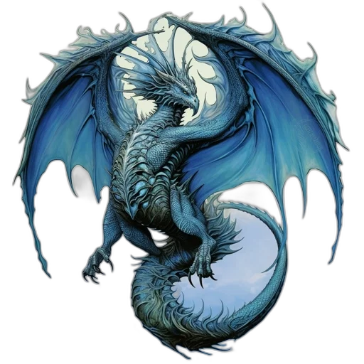 dragon, staff, creature, animal transparent PNG cut-out