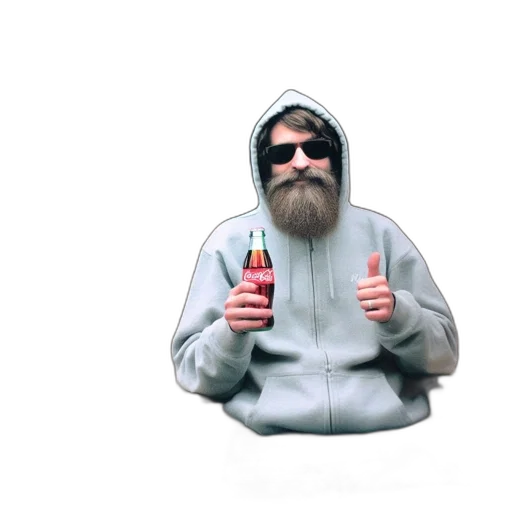 jacket, bottle, robot, creature transparent PNG cut-out