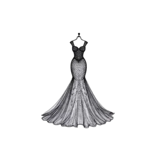 dress, jewelry, crown, 3d render transparent PNG cut-out