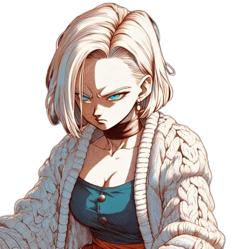 jacket, face, hair, staff transparent PNG cut-out