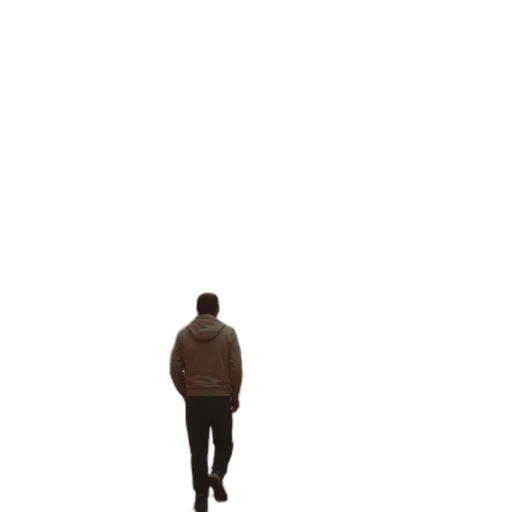 jacket, staff, robot, creature transparent PNG cut-out