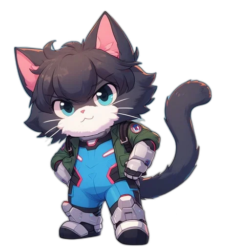staff, jacket, animal, pixel art transparent PNG cut-out