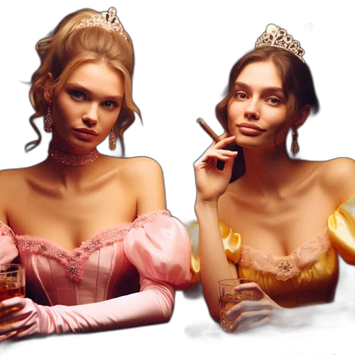 crown, jewelry, dress, photorealistic transparent PNG cut-out