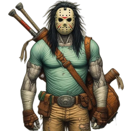 mask, concept art, comic book art, fantasy art transparent PNG cut-out