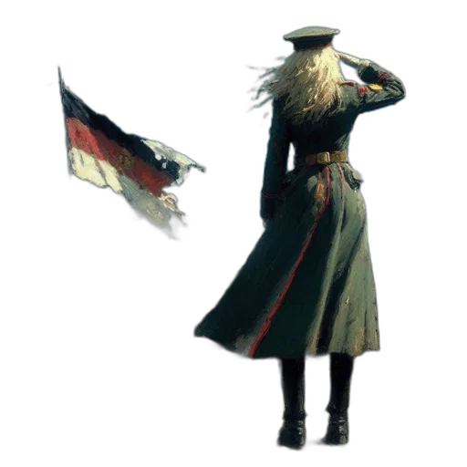 hat, staff, dress, jacket transparent PNG cut-out