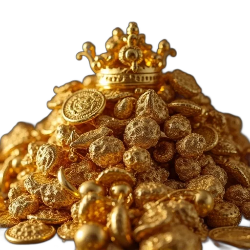 crown, jewelry, 3d render, golden transparent PNG cut-out